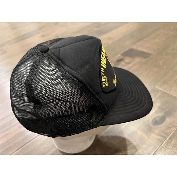 US Army 25th Infantry Division Mens Black Tropic Lightning Snapback Trucker Hat - Picture 5 of 8